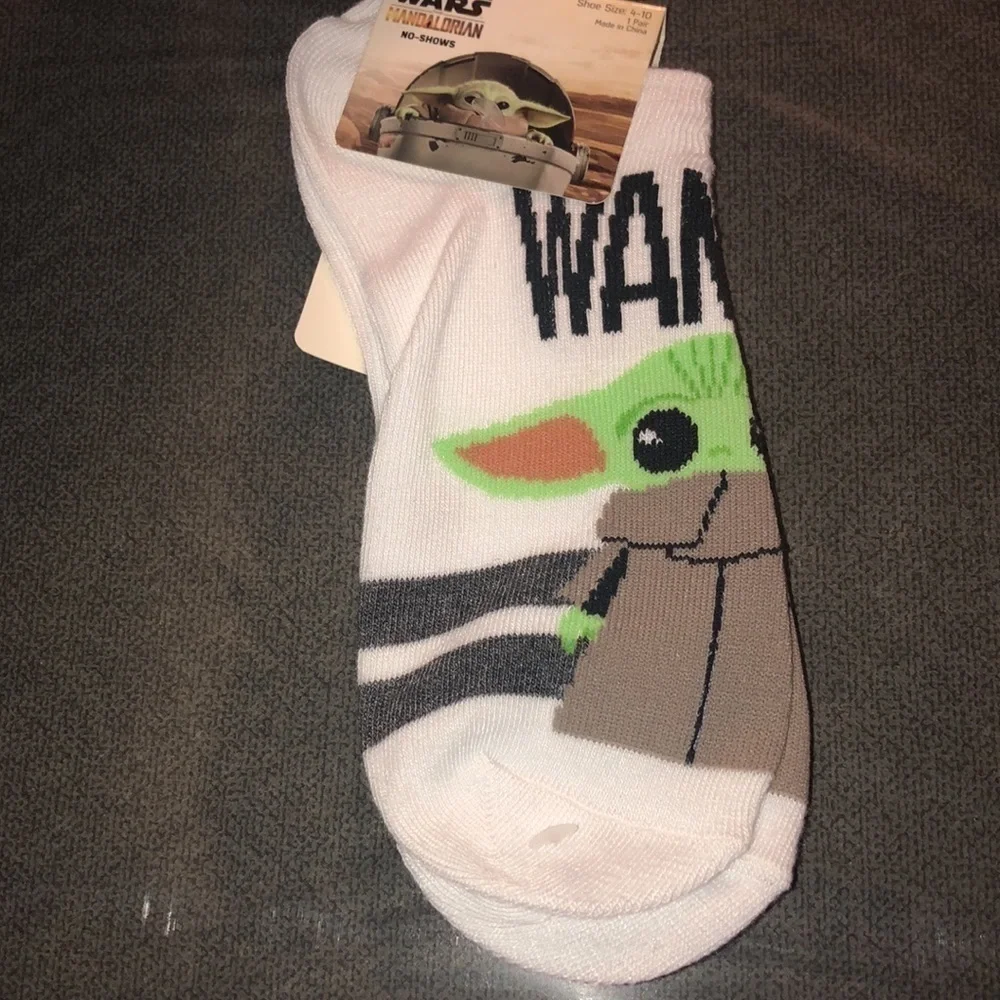 Star Wars Boys No Show Socks Size 4-10 baby yoda NWT